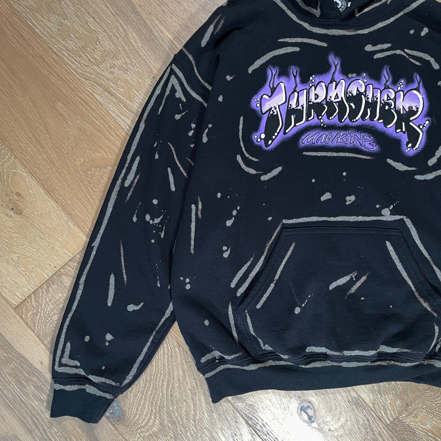 “Thrasher” Bleach Dyed Hoodie