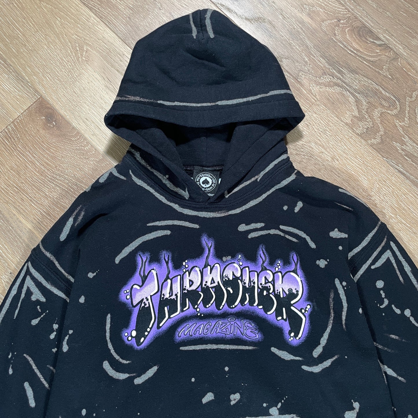 “Thrasher” Bleach Dyed Hoodie
