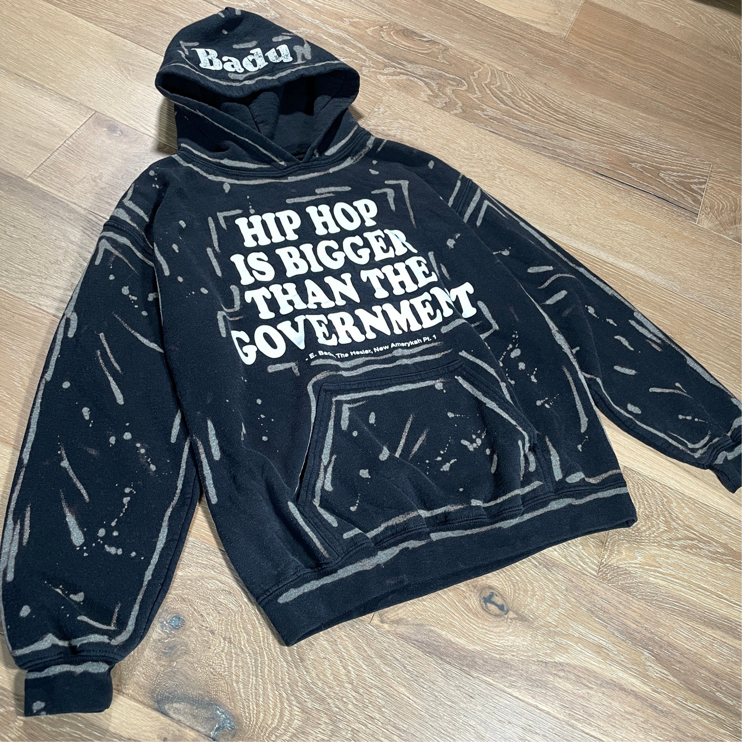 “Erykah Badu” Bleach Dyed Hoodie