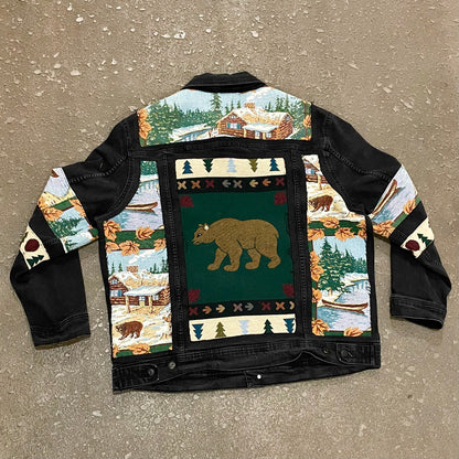 “Bear Cabin” Denim Jacket