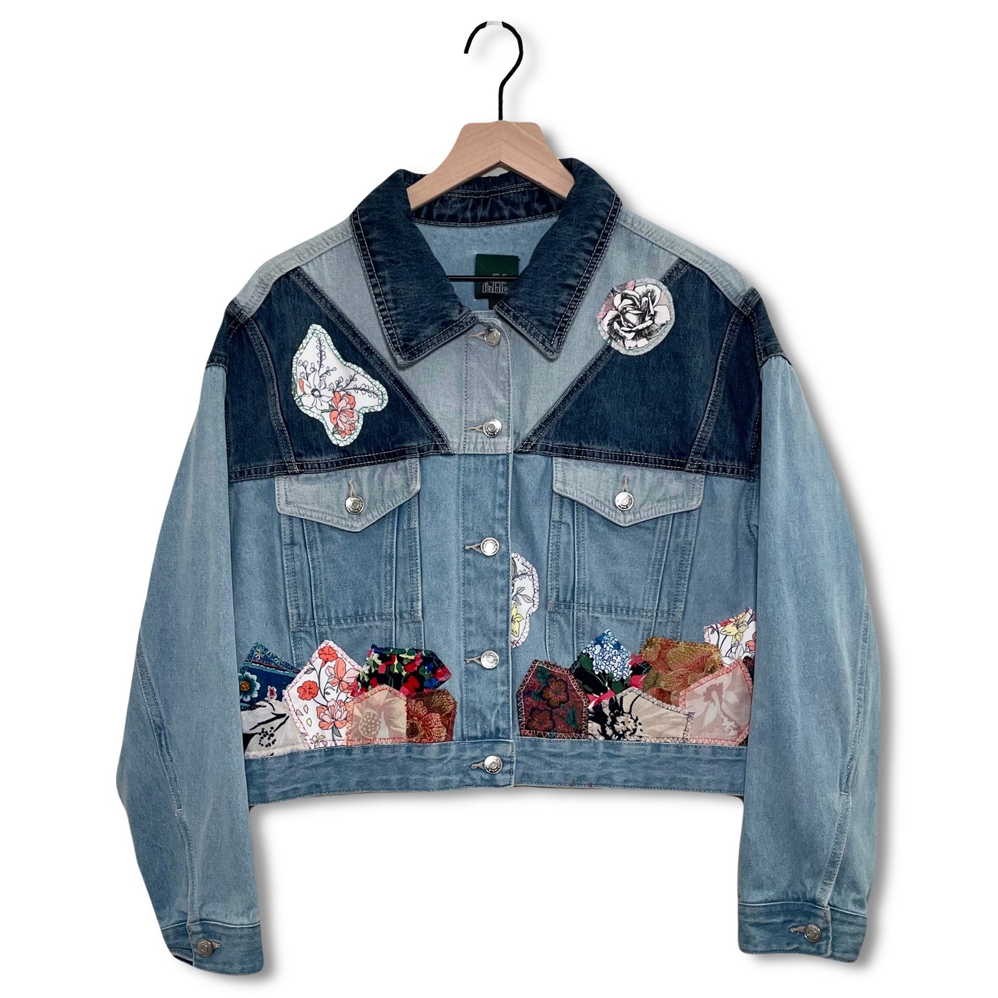 “Patchwork Florist” Denim Jacket