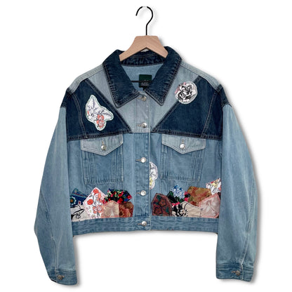“Patchwork Florist” Denim Jacket