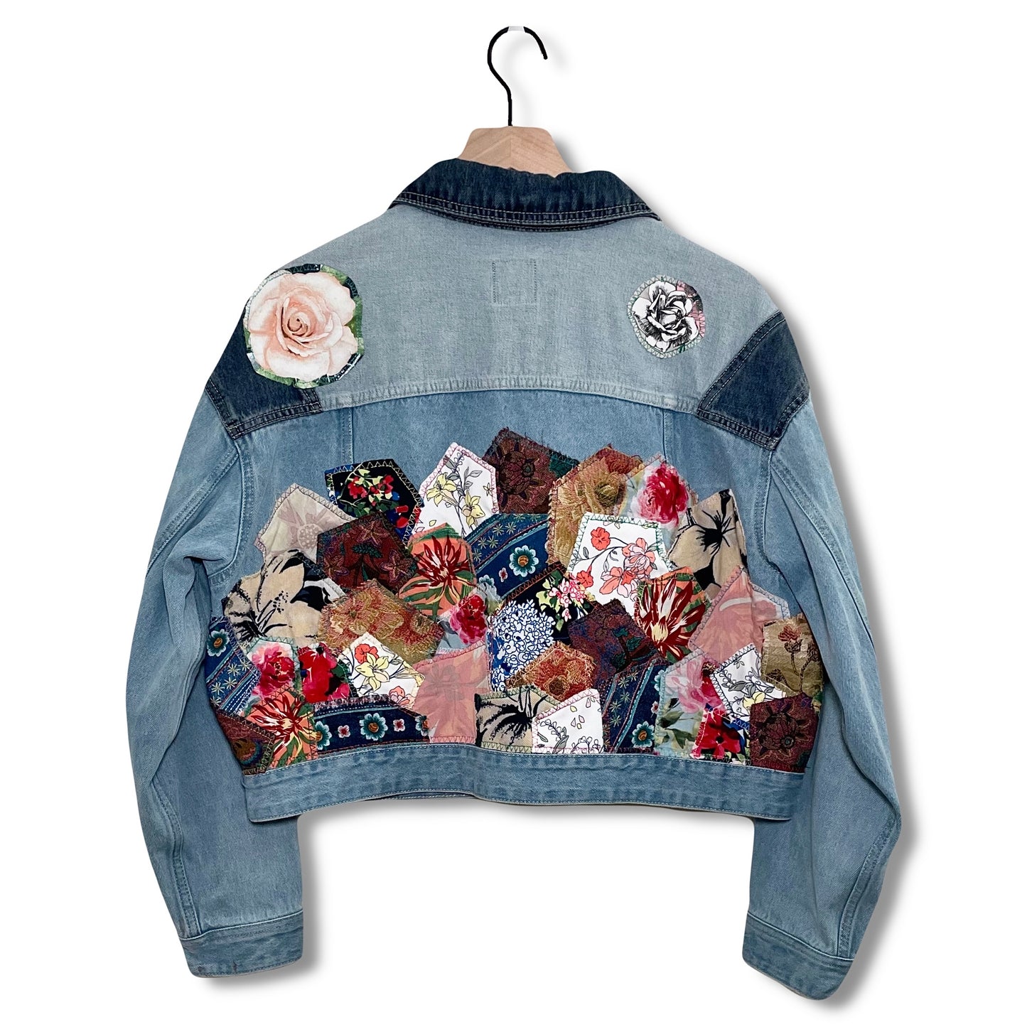 “Patchwork Florist” Denim Jacket