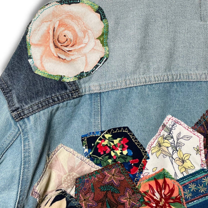 “Patchwork Florist” Denim Jacket