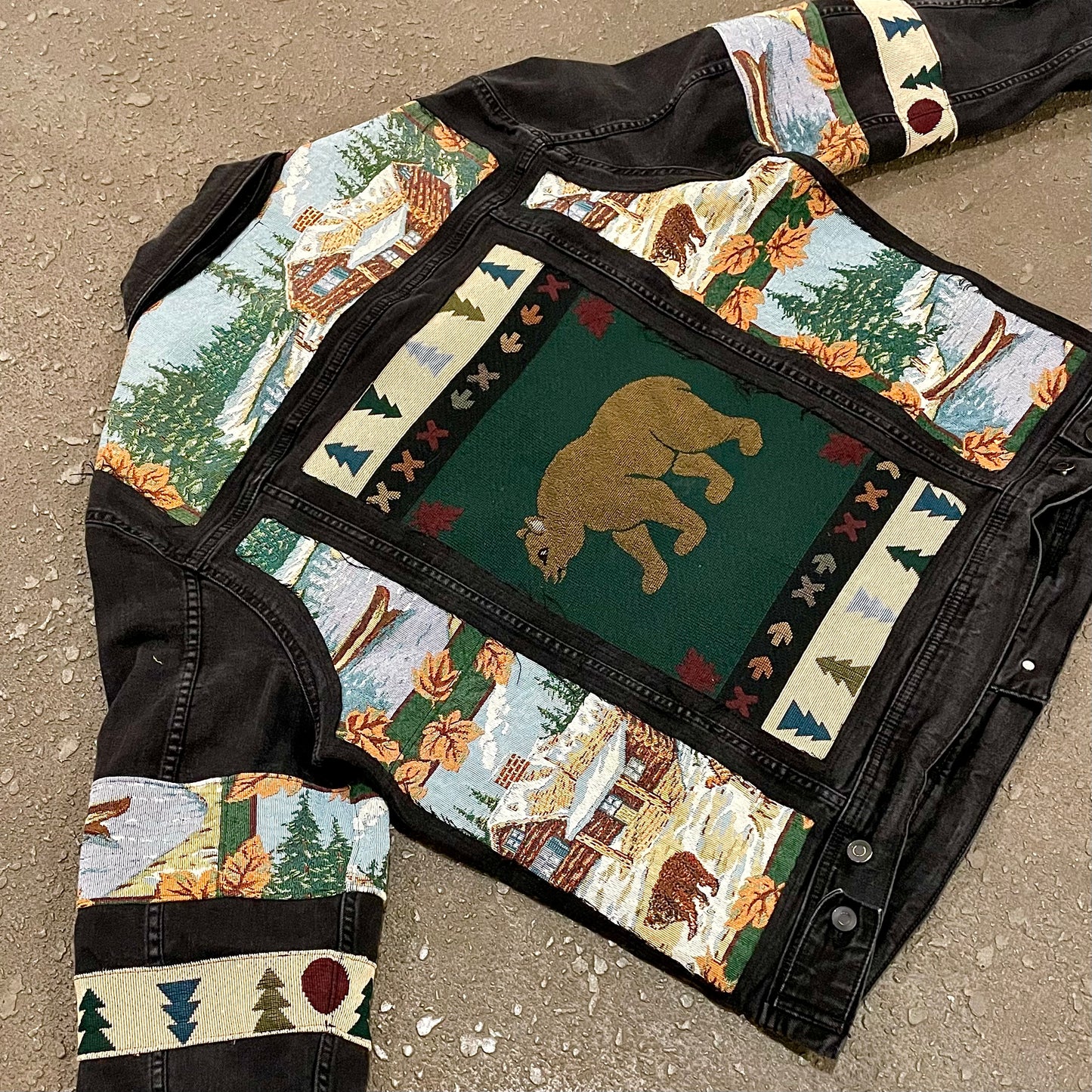 “Bear Cabin” Denim Jacket