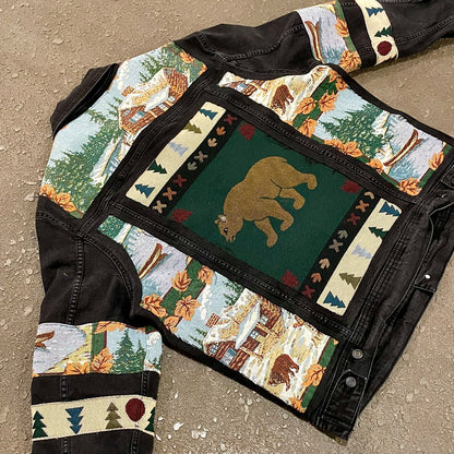 “Bear Cabin” Denim Jacket