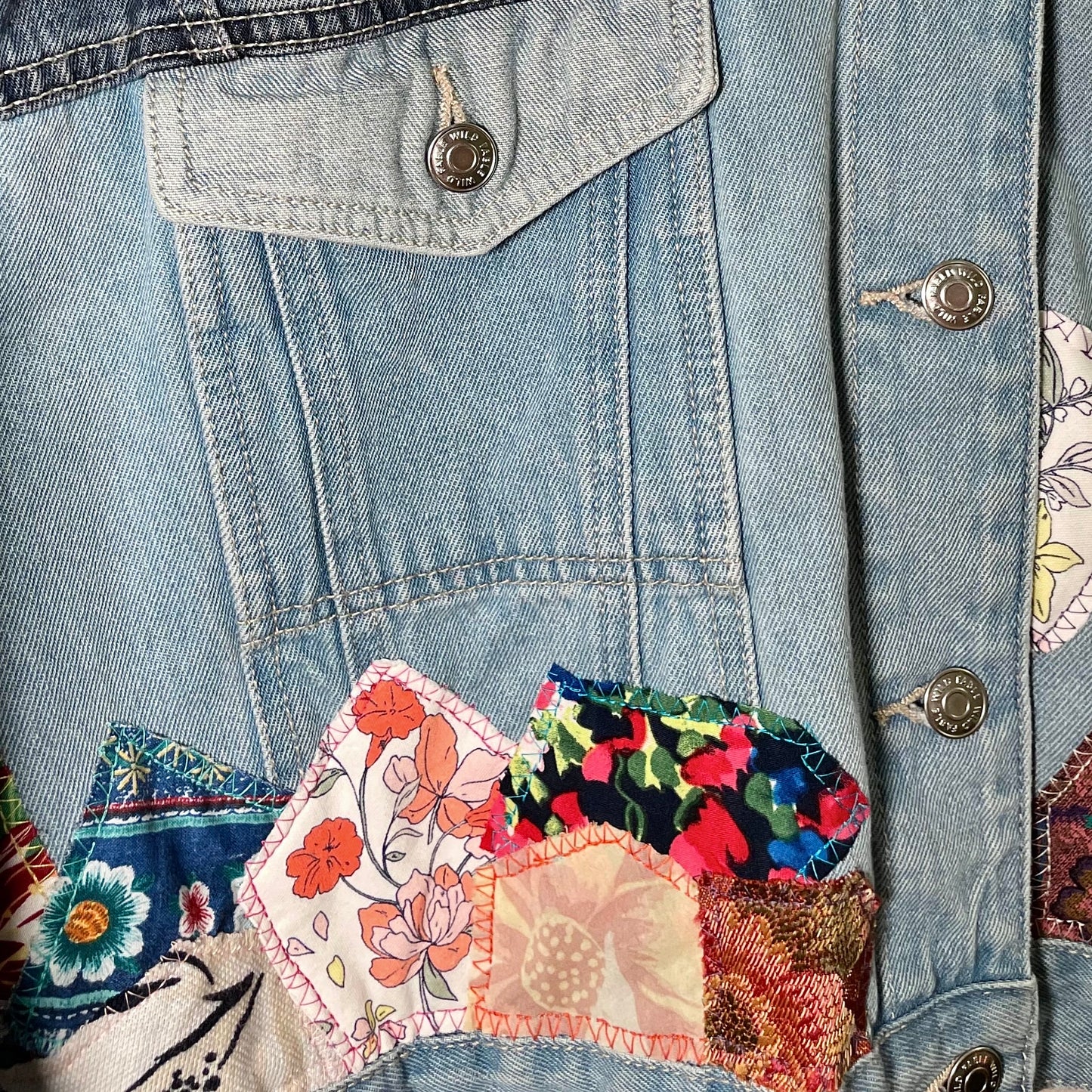 “Patchwork Florist” Denim Jacket