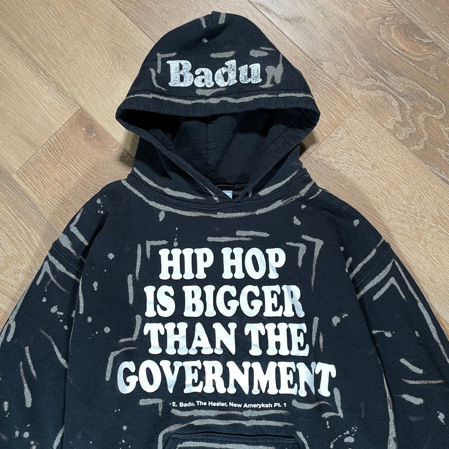 “Erykah Badu” Bleach Dyed Hoodie