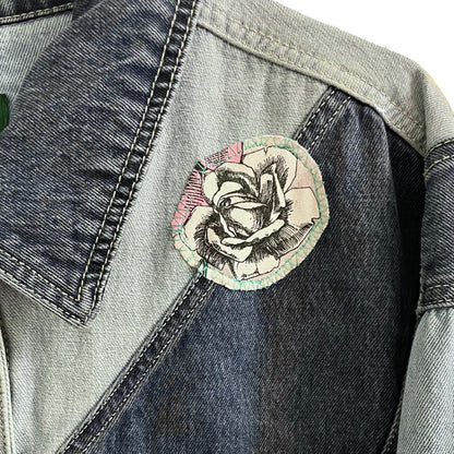 “Patchwork Florist” Denim Jacket