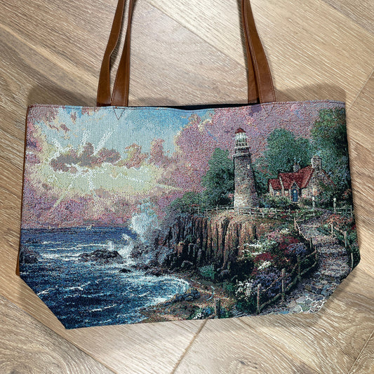Lighthouse Tapestry Bag
